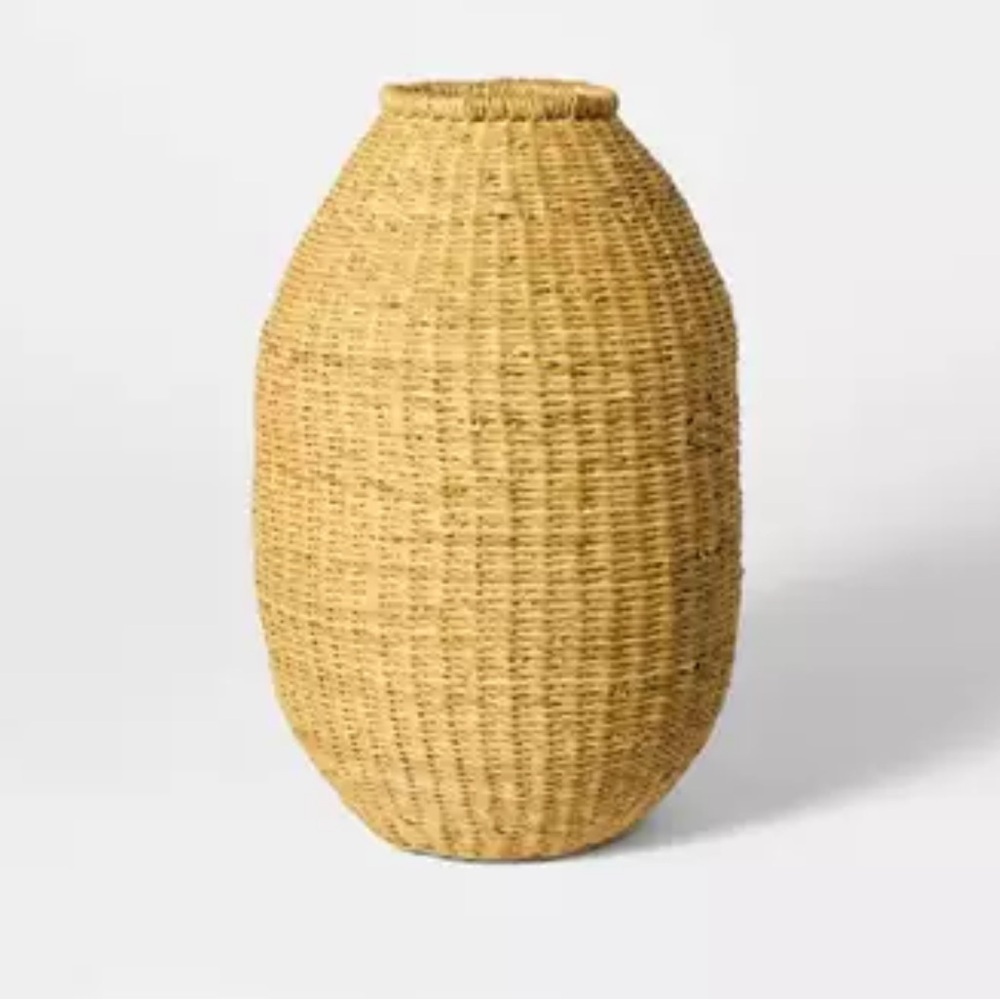 Elephant Grass Woven Vase Natural - Threshold desi Natural